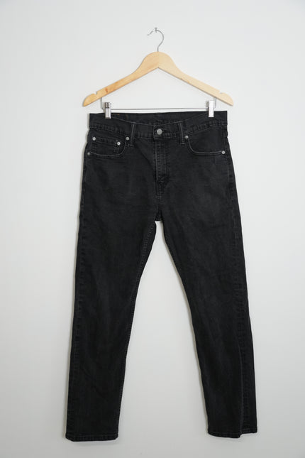 Levi Strauss & Co 502 Men's Black Denim Jeans 33Wx32L