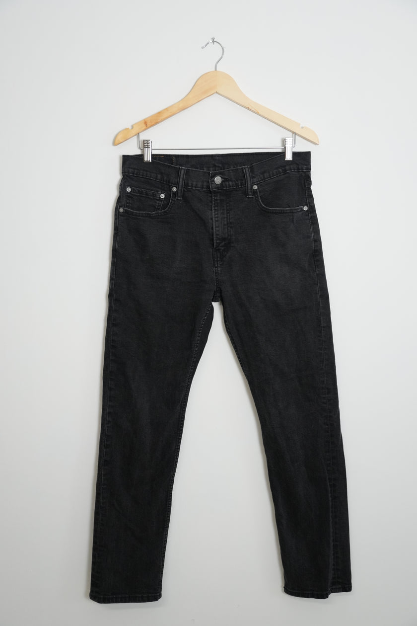 Levi Strauss & Co 502 Men's Black Denim Jeans 33Wx32L