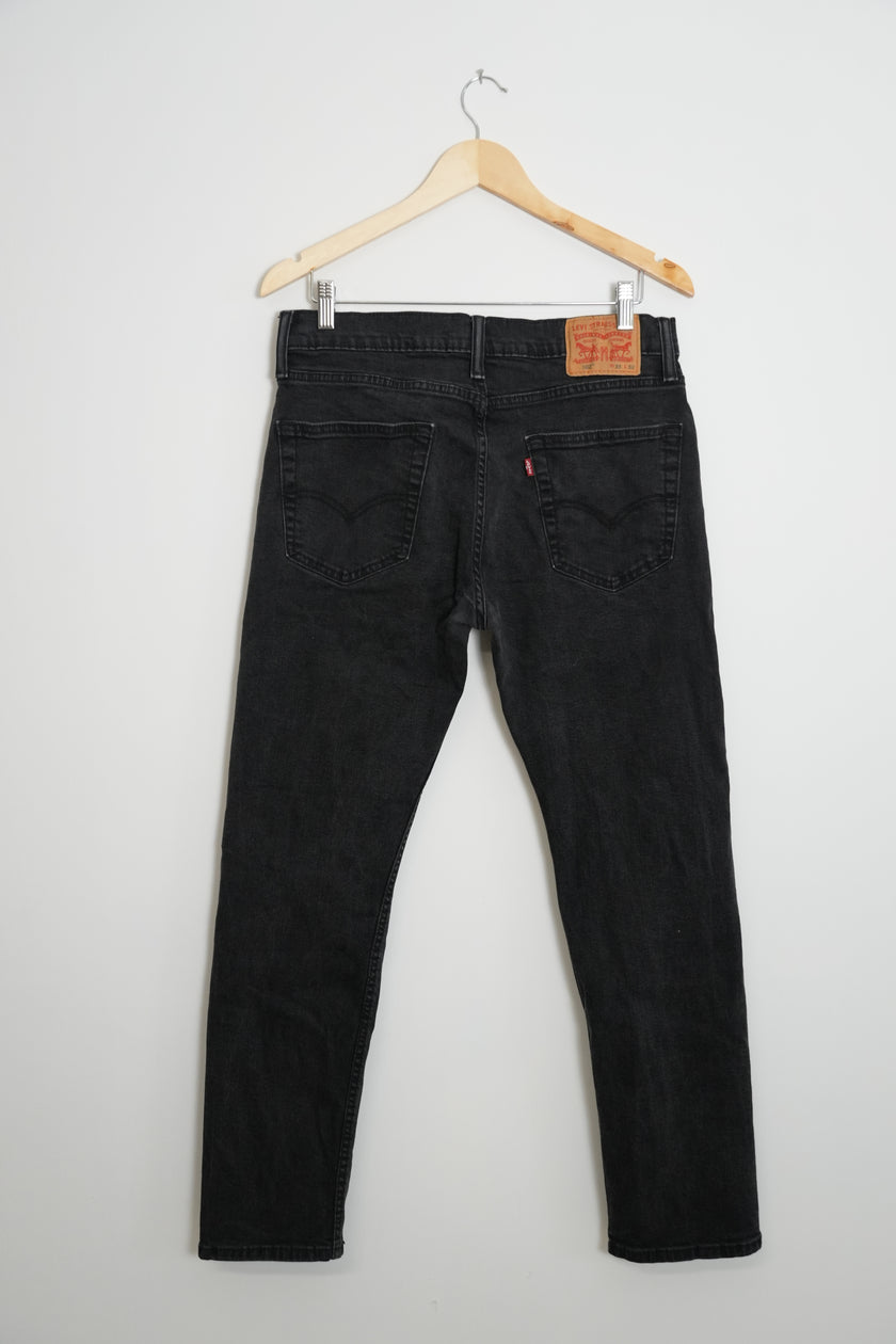 Levi Strauss & Co 502 Men's Black Denim Jeans 33Wx32L