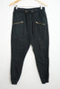 Men’s Vibes Gold Black Moto Slim Straight Jogger Pants Size Medium