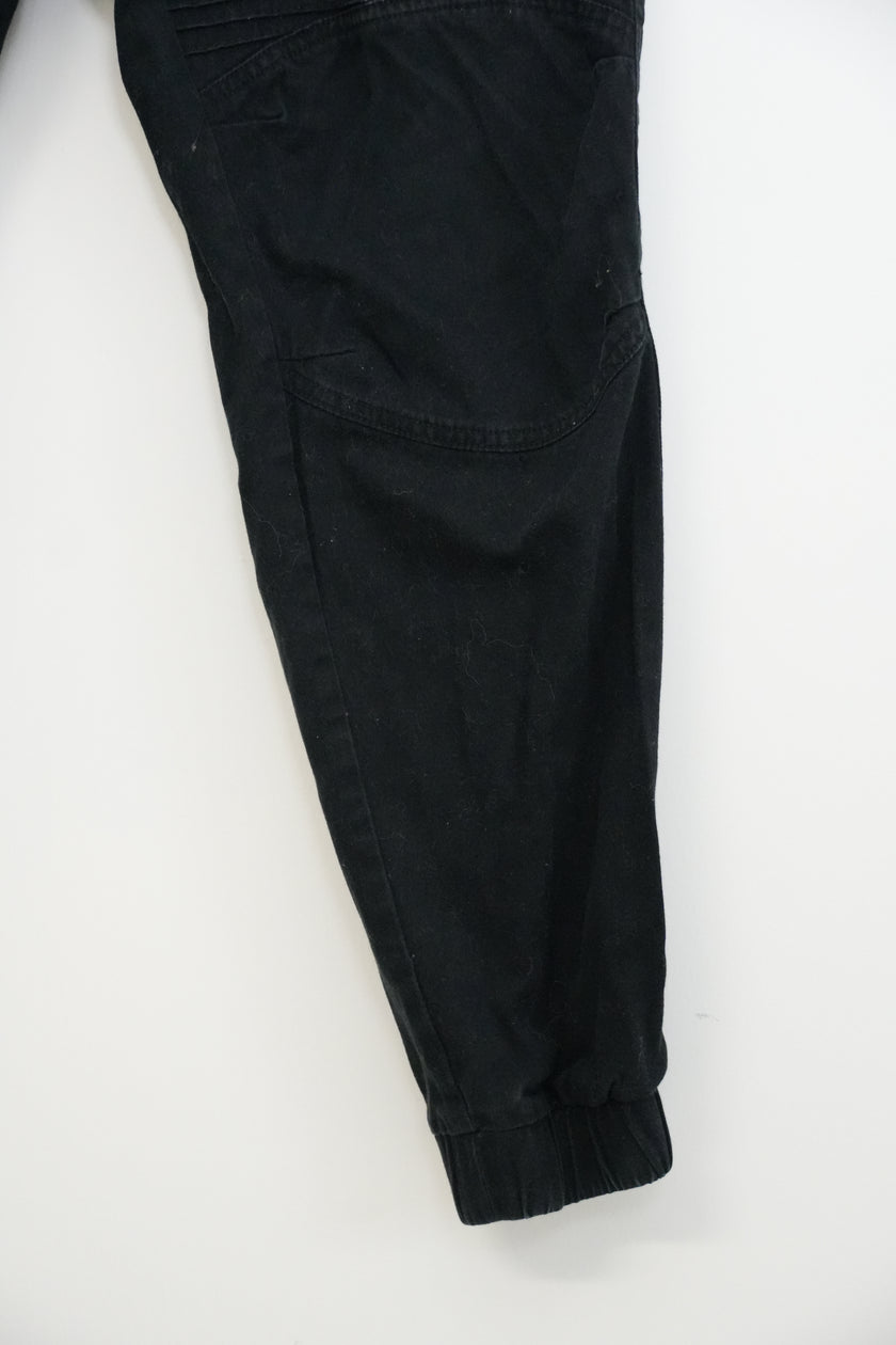 Men’s Vibes Gold Black Moto Slim Straight Jogger Pants Size Medium