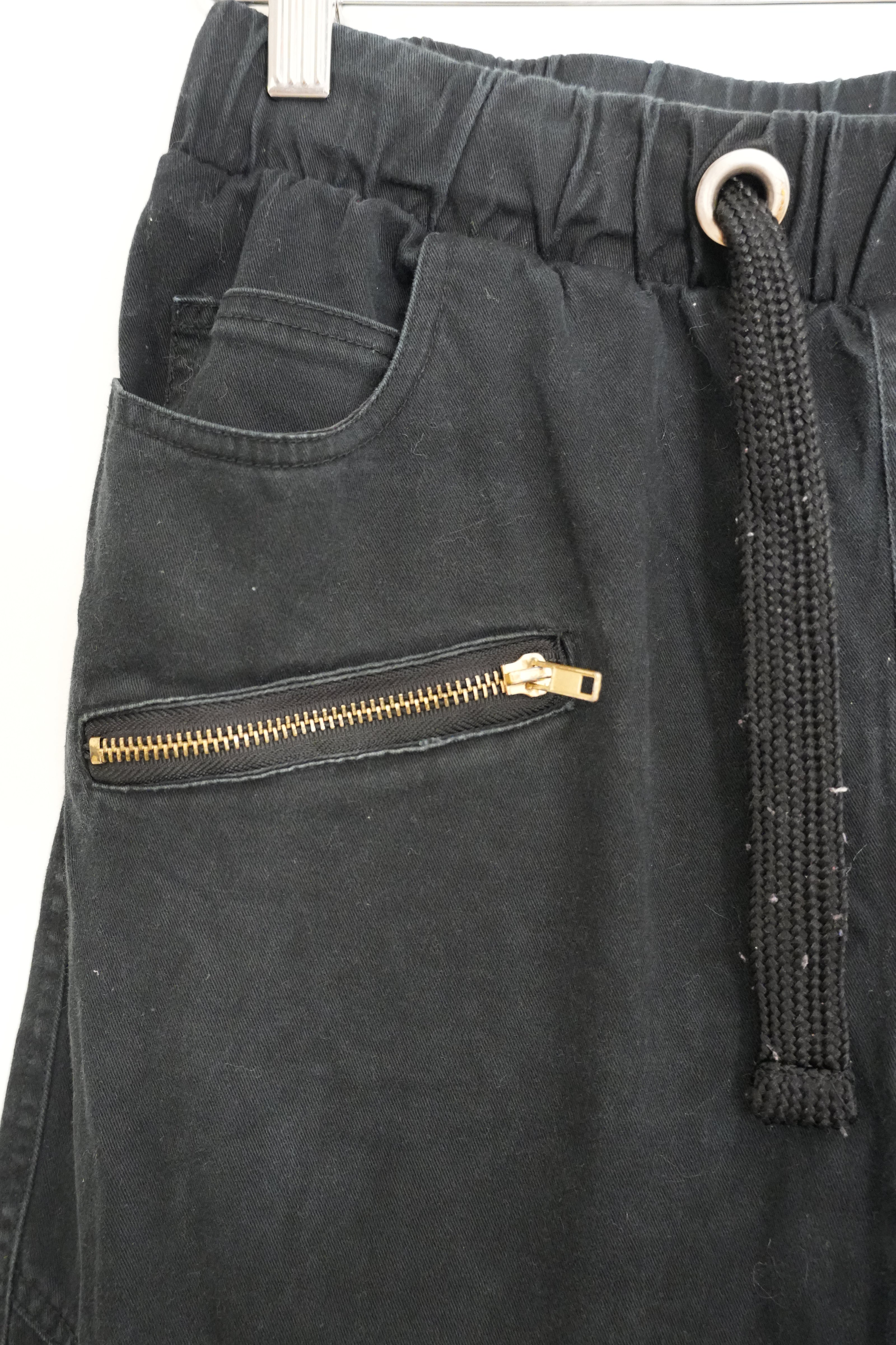 Men’s Vibes Gold Black Moto Slim Straight Jogger Pants Size Medium