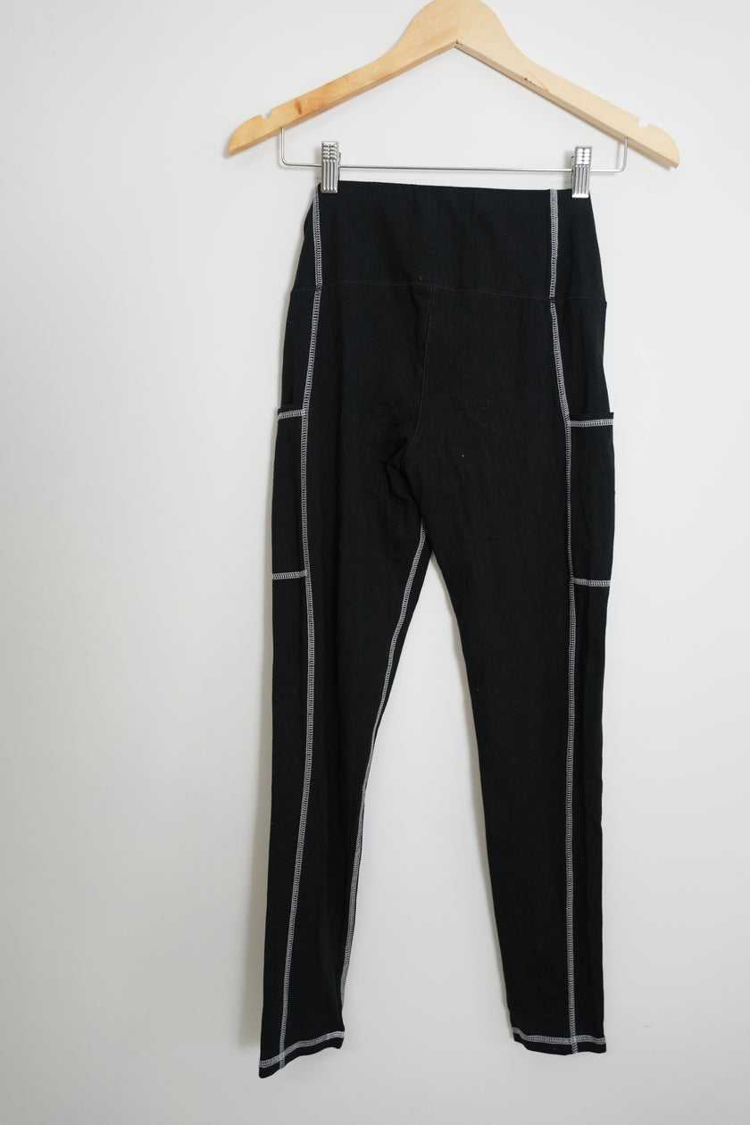 Soho New York & Company High Waisted Black Leggings with Pockets Size Small