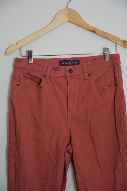 Gloria Vanderbilt Amanda Classic Tapered Fit Coral Jeans Size 6