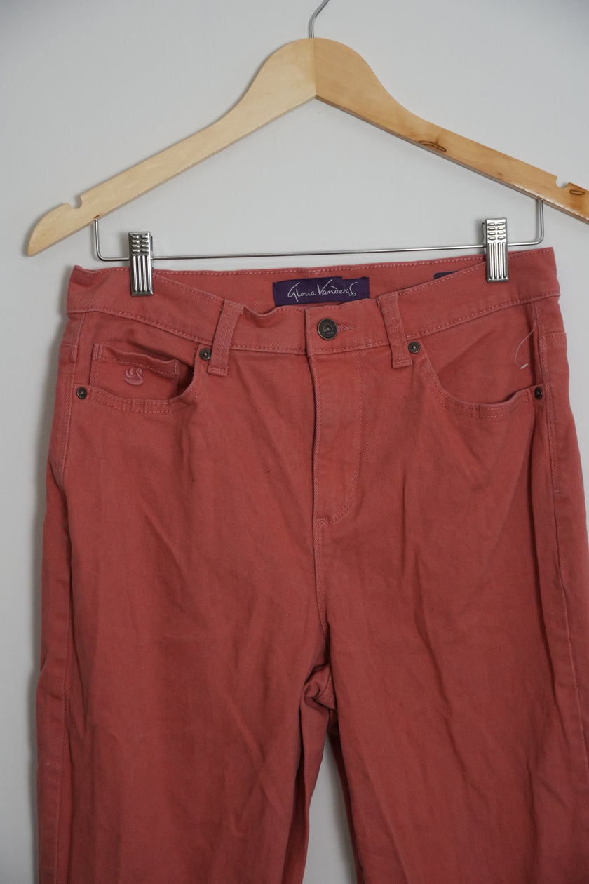 Gloria Vanderbilt Amanda Classic Tapered Fit Coral Jeans Size 6
