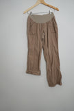 Maternity Rollup Cargo Khaki Pant Size Large - Oh Baby by Motherhood