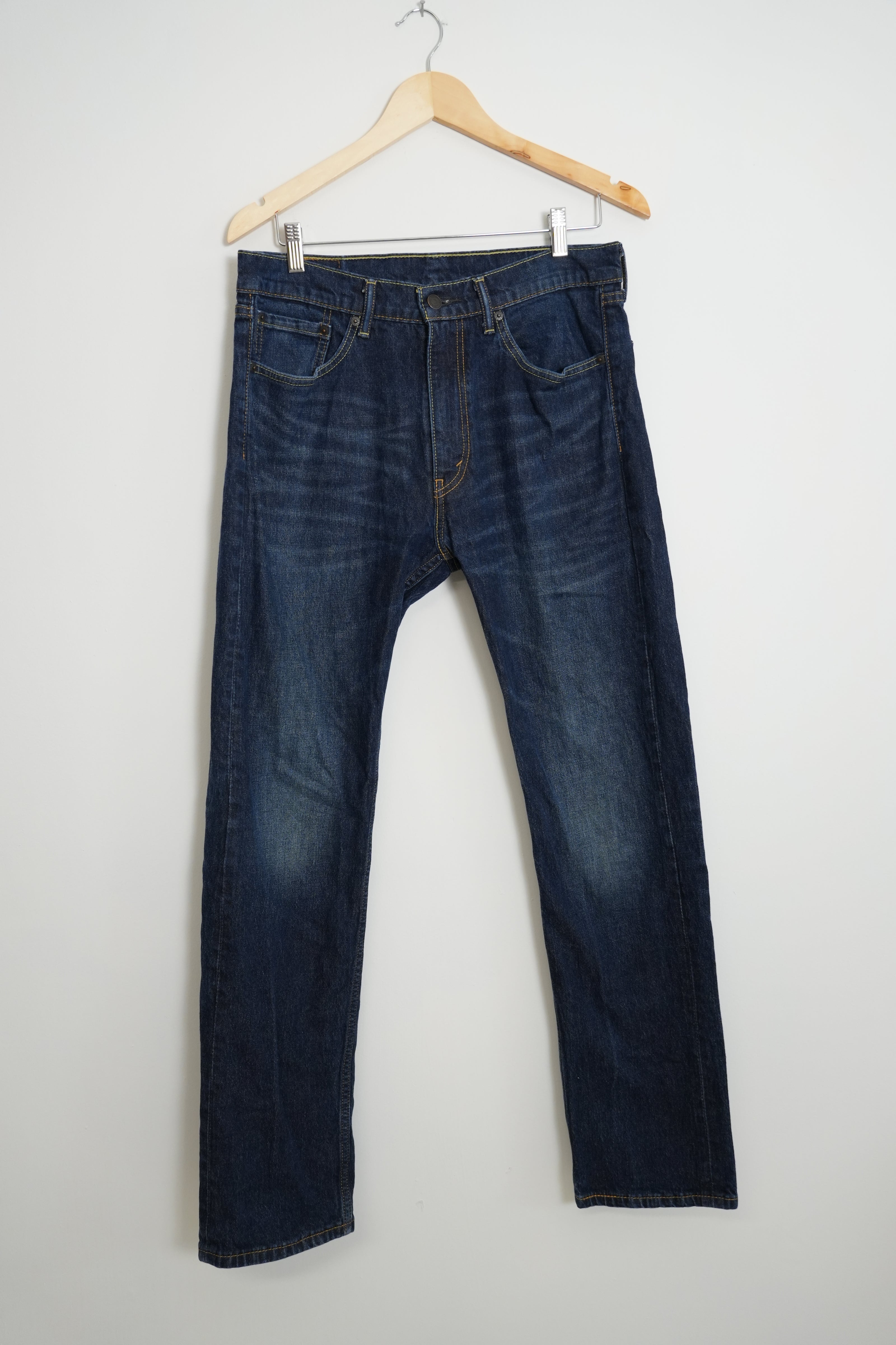 Men’s Levi 505 Dark Wash Denim Jeans 33Wx32L