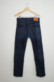 Men’s Levi 505 Dark Wash Denim Jeans 33Wx32L