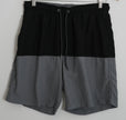 Swim Trunks Men Medium Black Grey Colorblock Board Shorts
