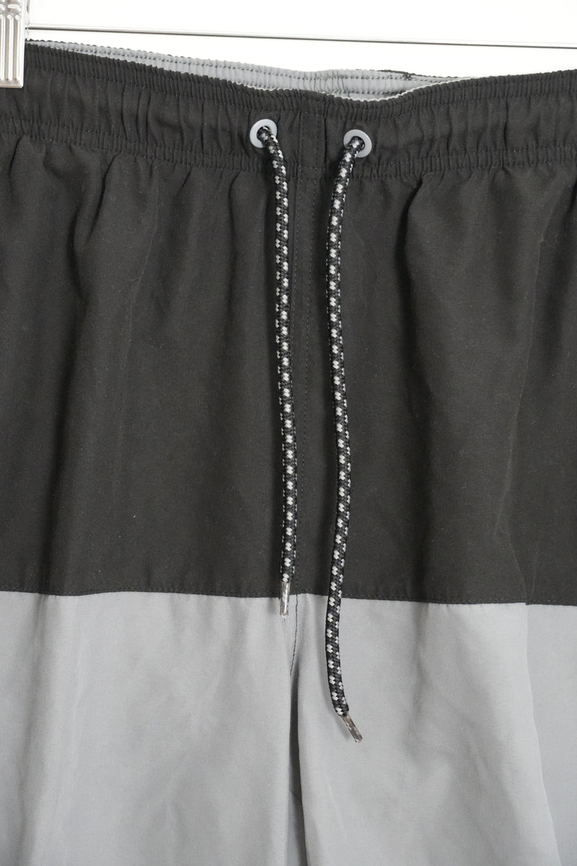 Black and Grey Men's Swim Shorts with Pockets Size Medium -George