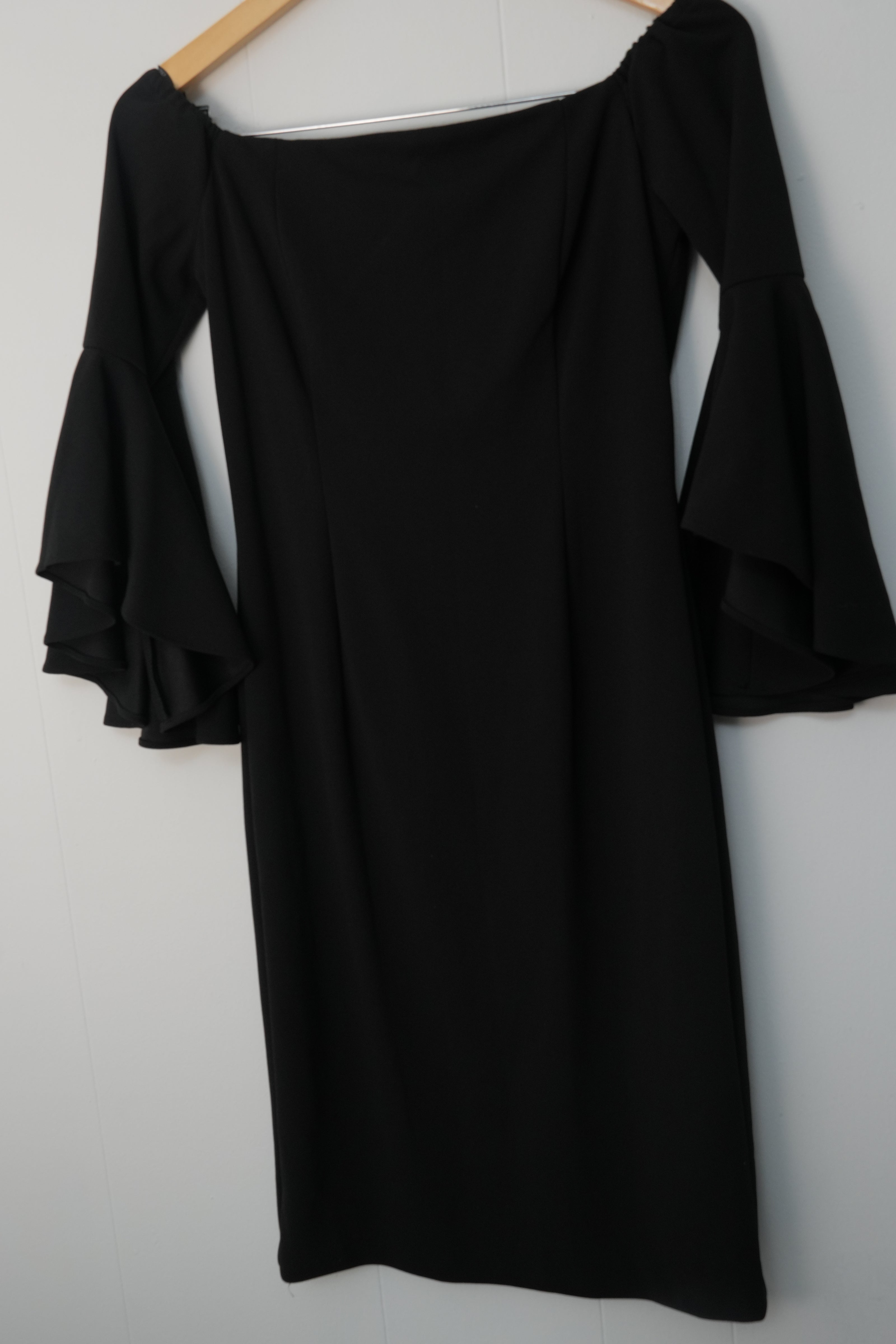 Vince Camuto Black Midi Cocktail Dress Size 6
