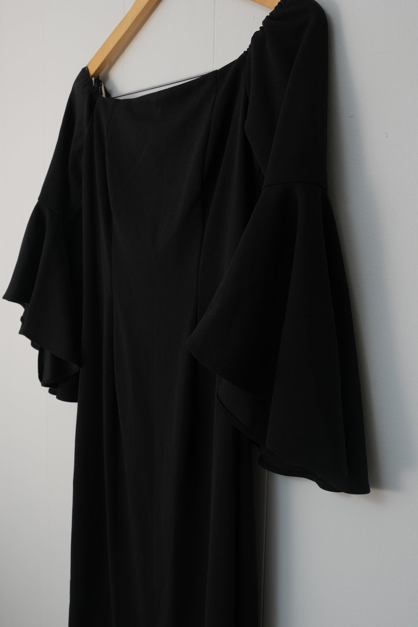 Vince Camuto Black Midi Cocktail Dress Size 6