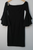 Vince Camuto Black Midi Cocktail Dress Size 6