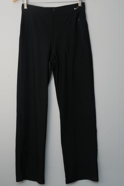 Nike Dri-FIT Pants Women Medium Black High Rise Wide Leg Athletic Trousers