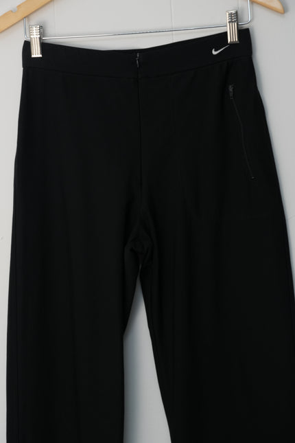 Nike Dri-FIT Pants Women Medium Black High Rise Wide Leg Athletic Trousers