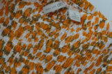 Cato Mixed Leopard Print Midi Dress Women Small Orange Olive Smocked Bell Sleeve