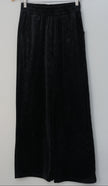Sweatpants Womens Small/ Medium Black Velour Wide Leg Lounge Pants Casual