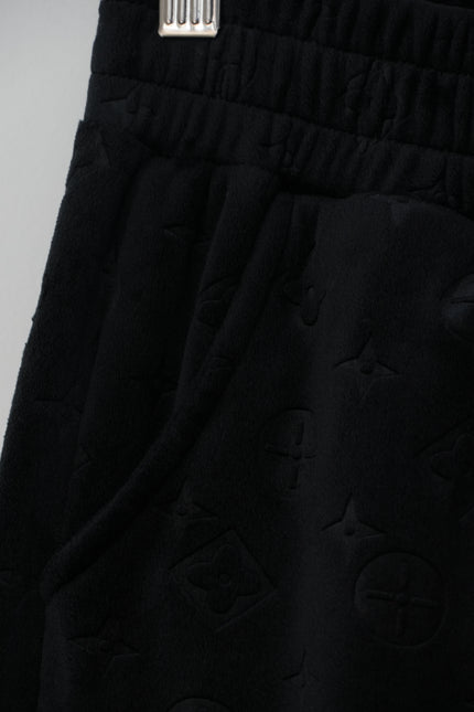 Sweatpants Womens Small/ Medium Black Velour Wide Leg Lounge Pants Casual