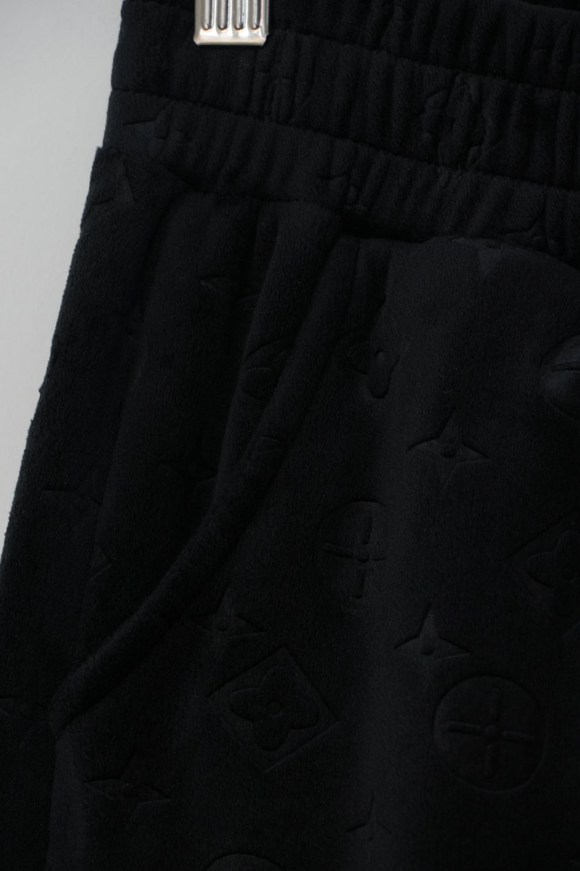 Sweatpants Womens Small/ Medium Black Velour Wide Leg Lounge Pants Casual