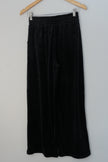 Sweatpants Womens Small/ Medium Black Velour Wide Leg Lounge Pants Casual