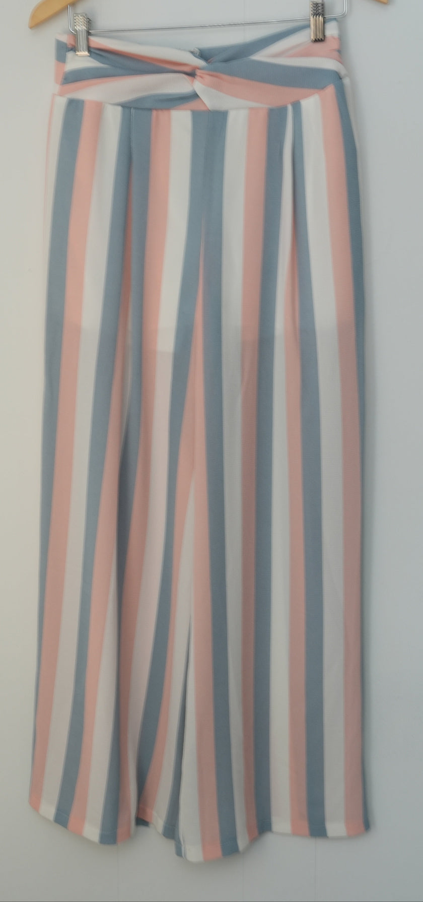 Charming Charlie Dress Pants Womens Medium Multicolor Wide Leg Striped Lined