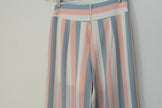 Charming Charlie Dress Pants Womens Medium Multicolor Wide Leg Striped Lined