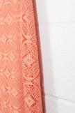 Cato Crochet Lace Midi Skirt Women Size 14 Coral Peach Fringe Hem Boho