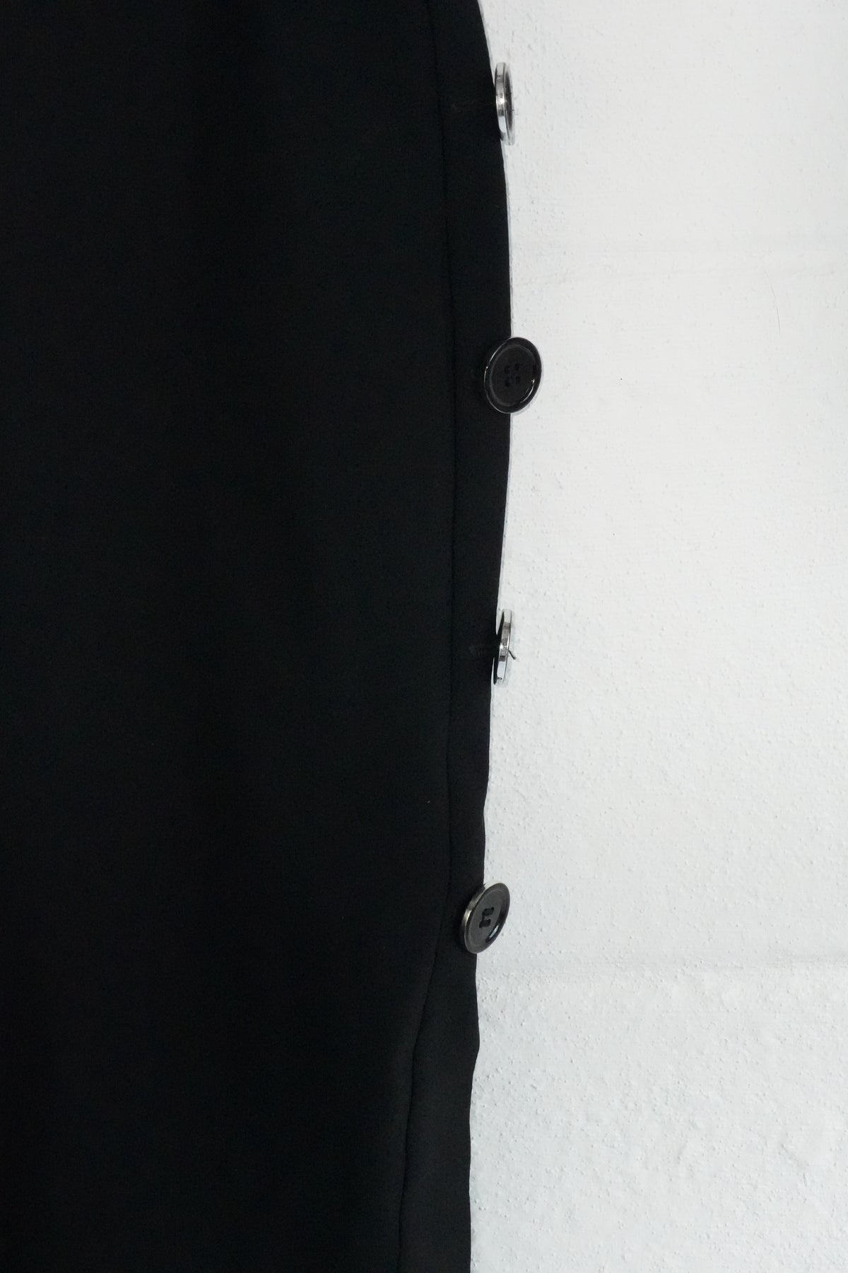 New York & Company Pencil Skirt Womens Extra Small Black Button Side High Waist