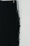 New York & Company Pencil Skirt Womens Extra Small Black Button Side High Waist