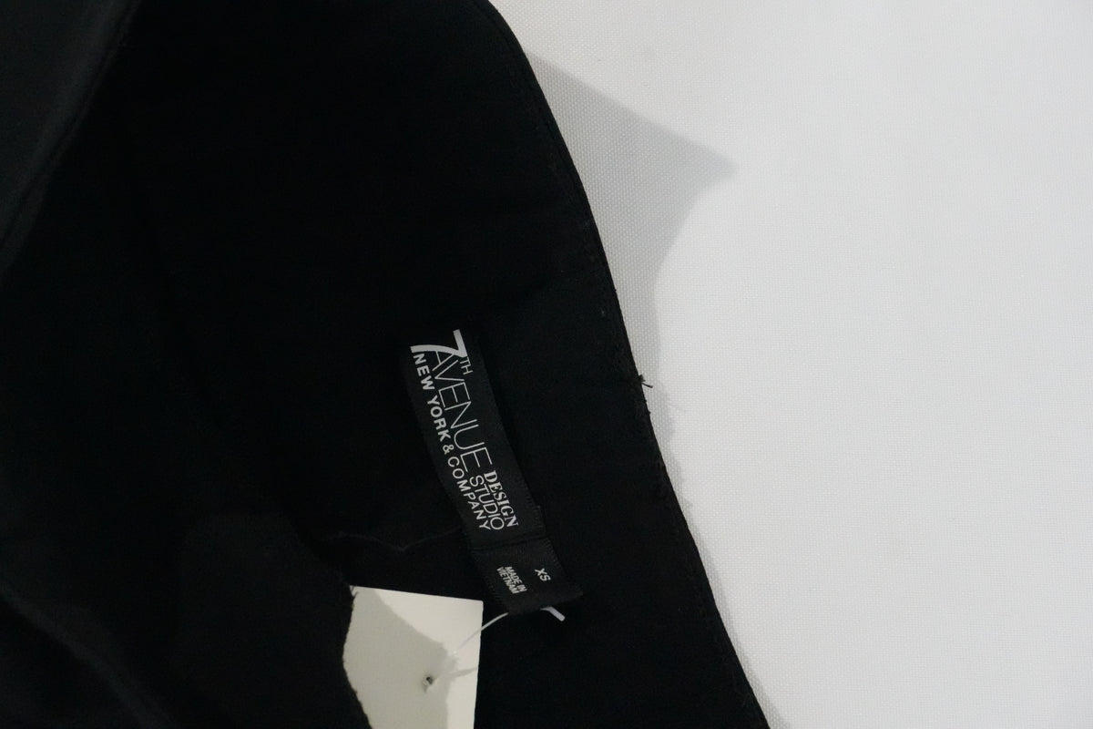 New York & Company Pencil Skirt Womens Extra Small Black Button Side High Waist