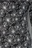 Soybu Dress Women Medium Black White Floral Print Mock Neck Long Sleeve Keyhole