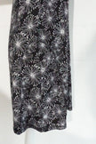 Soybu Dress Women Medium Black White Floral Print Mock Neck Long Sleeve Keyhole