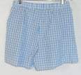Gingham Shorts Women Extra Large Blue White Checkered Elastic