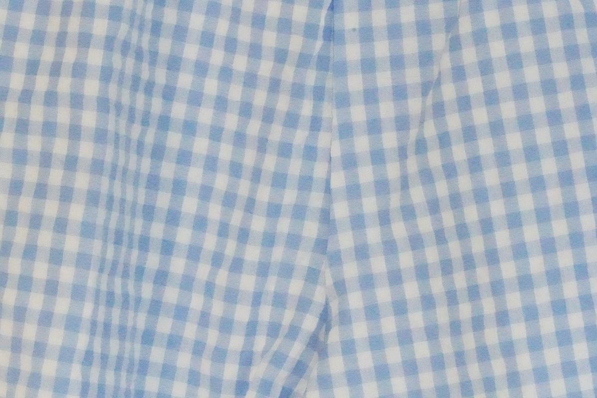 Gingham Shorts Women Extra Large Blue White Checkered Elastic