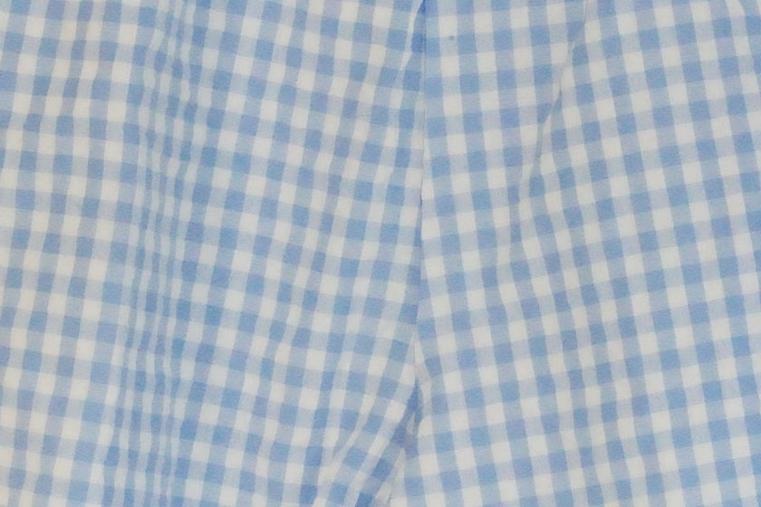 Gingham Shorts Women Extra Large Blue White Checkered Elastic