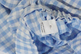 Gingham Shorts Women Extra Large Blue White Checkered Elastic