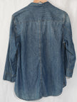 Calvin Klein Jeans Denim Button Down Women Extra Large Blue Snap Front Pockets