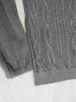 Soho Jeans Sweater Womens Medium Gray Cable Knit Boat Neck Long Sleeve