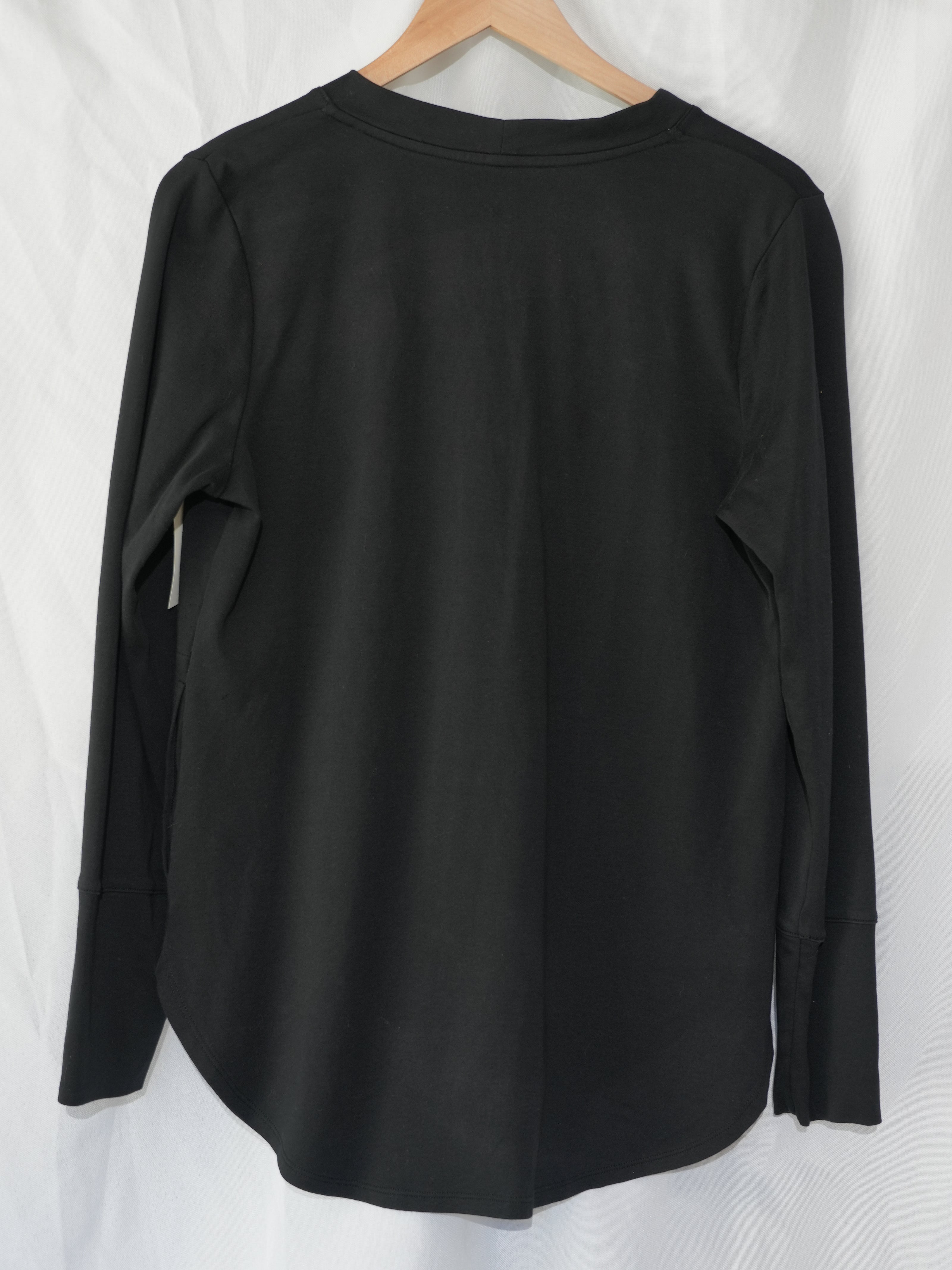 Isaac Mizrahi Live! Cardigan Women Medium Black V-Neck Button Front Pockets