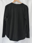 Isaac Mizrahi Live! Cardigan Women Medium Black V-Neck Button Front Pockets