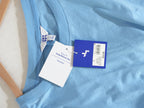 JoyLab Long-Sleeve Tee Women Large Blue Boxy Fit Thumbhole Tulip Wrap Back NWT
