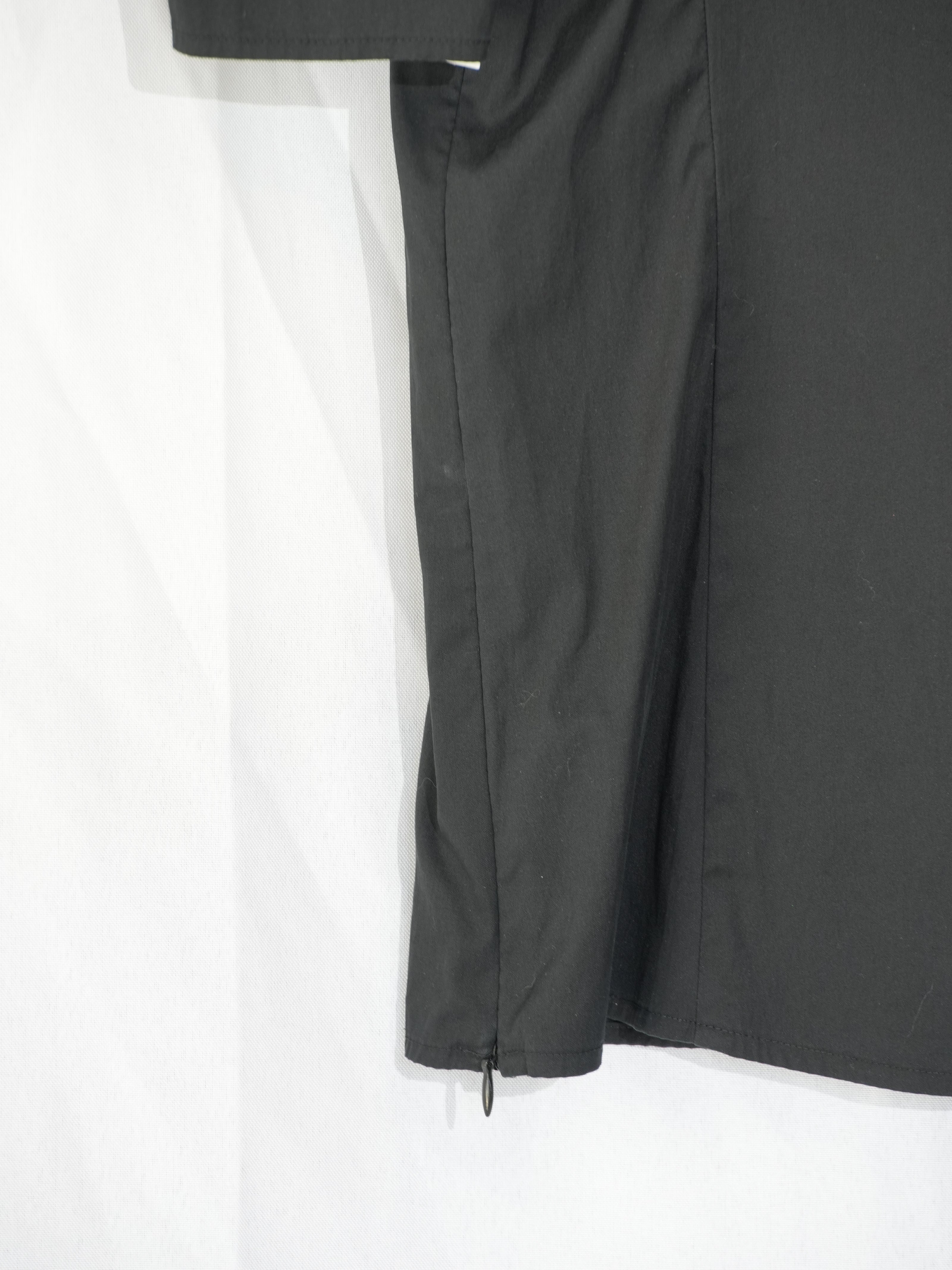 Express V-Neck Blouse Womens Medium Black Puff Sleeve Side Zip Top