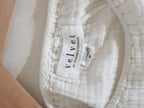 Velvet by Graham & Spencer Blouse Women's Medium White Ruffle Gauze Cotton Top