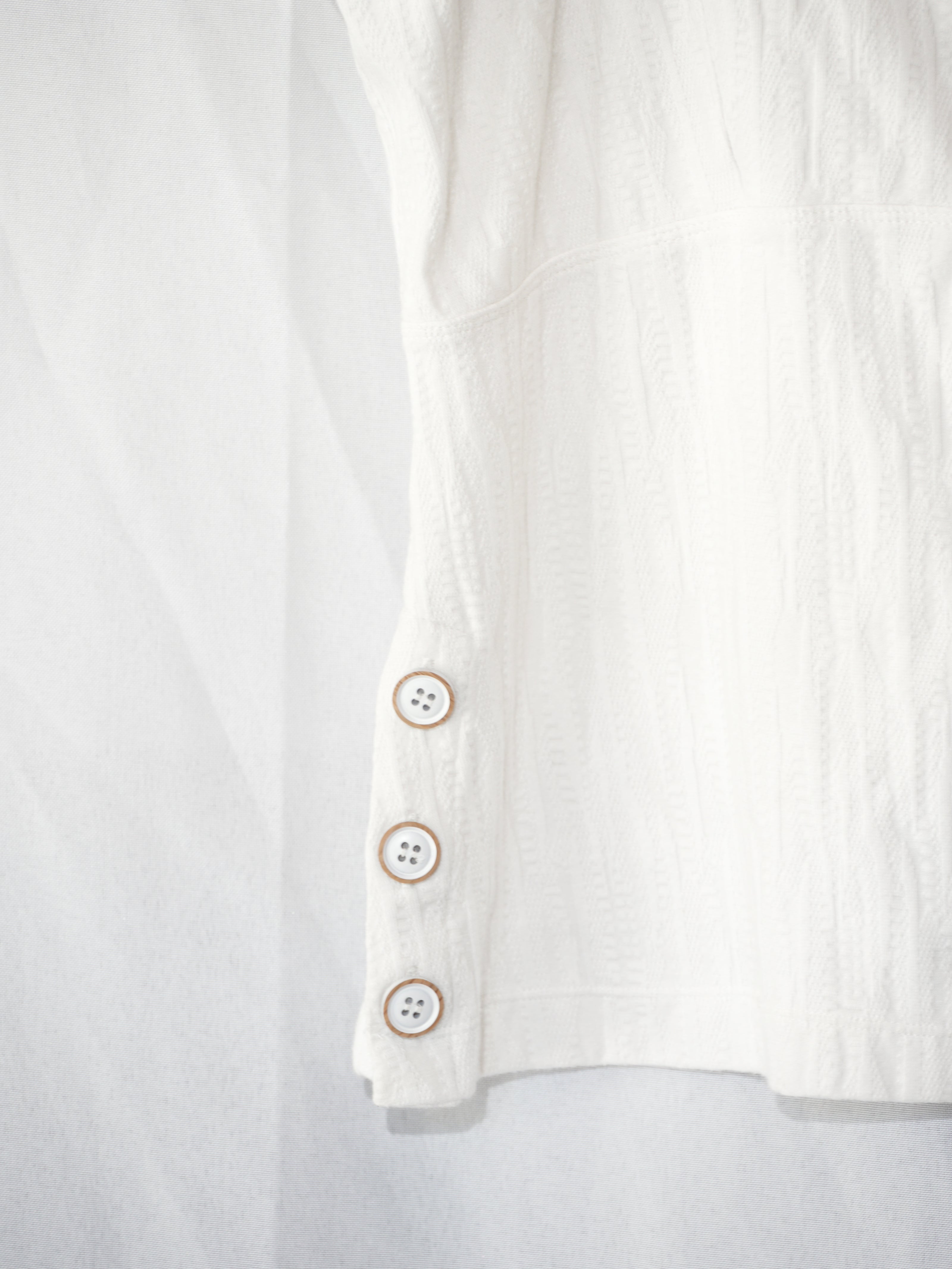 Maeve by Anthropologie Tank Top Women's Large White Textured Button Detail Sleeveless
