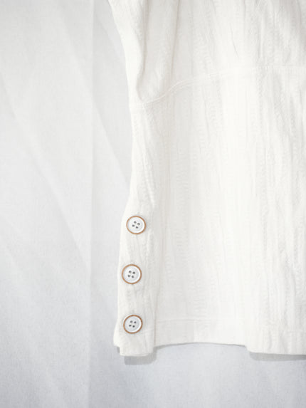 Maeve by Anthropologie Tank Top Women's Large White Textured Button Detail Sleeveless