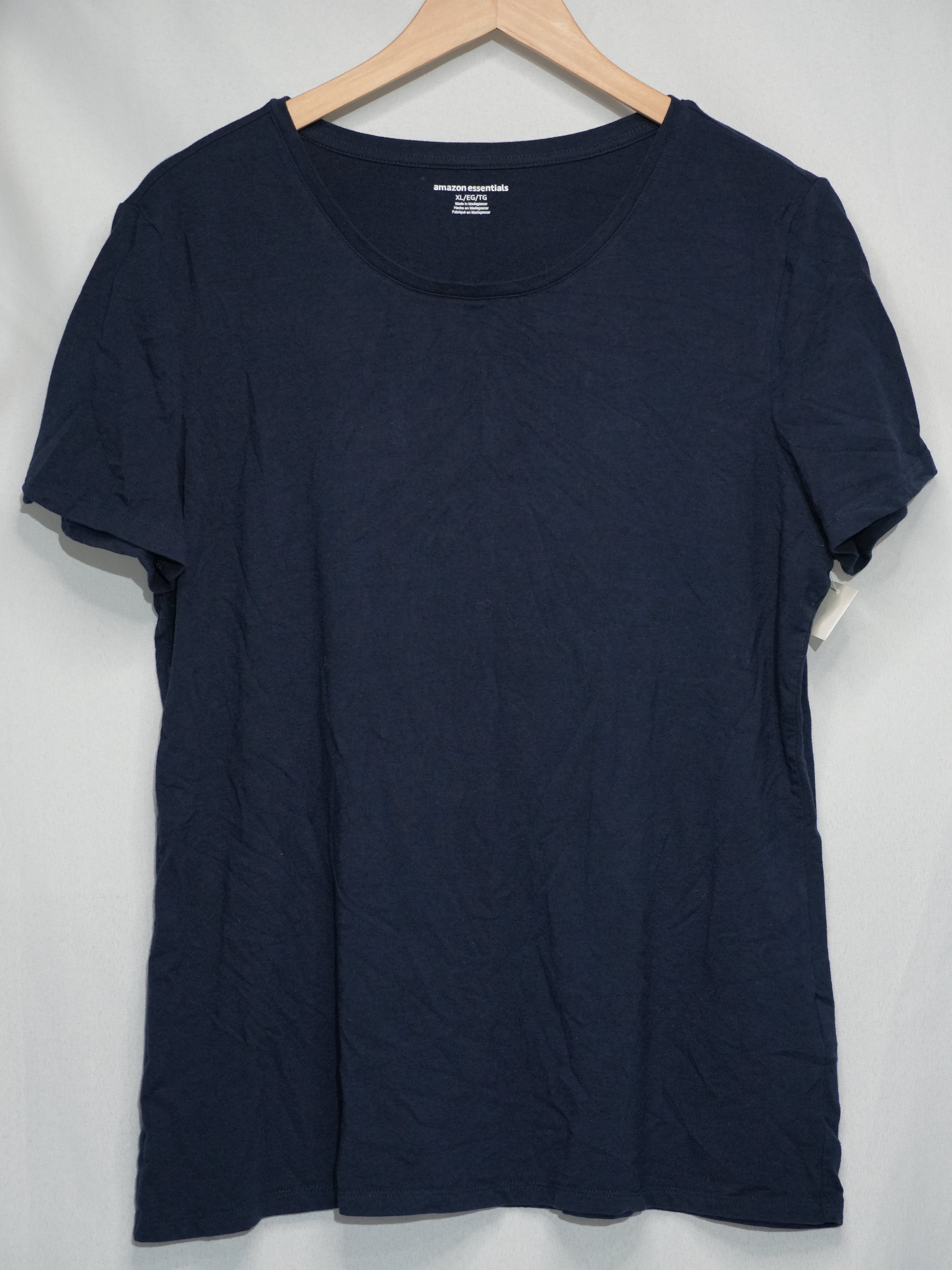 Amazon Essentials T-Shirt Women Extra Large Navy Blue Short Sleeve Crewneck Tee