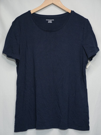 Amazon Essentials T-Shirt Women Extra Large Navy Blue Short Sleeve Crewneck Tee