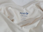 Old Navy Active Sports Bra Women Large Cream Black Colorblock StudioSmooth Top