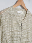 Zara Bomber Jacket Women Large Olive Green Textured Zip Up Lightweight Blouson