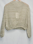 Zara Bomber Jacket Women Large Olive Green Textured Zip Up Lightweight Blouson